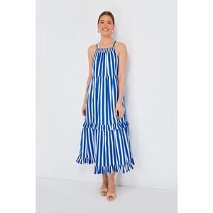 Tuckernuck Pomander Place Avondale Dress Blue Stripe Size XXL